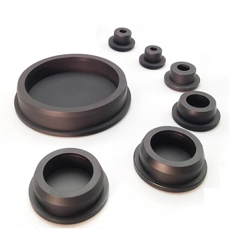 Gomma siliconica rotonda nera con tappi di tenuta del foro foro 6.8mm-68.6mm tappo tipo T tappi terminali oscuranti neri