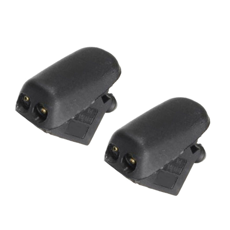 2Pcs Front Windshield Washer Fluid Spray Jets Nozzles Fit for Mini R50 R52 R53 2001 2002 2003 2004 2005 2006 Black Plastic