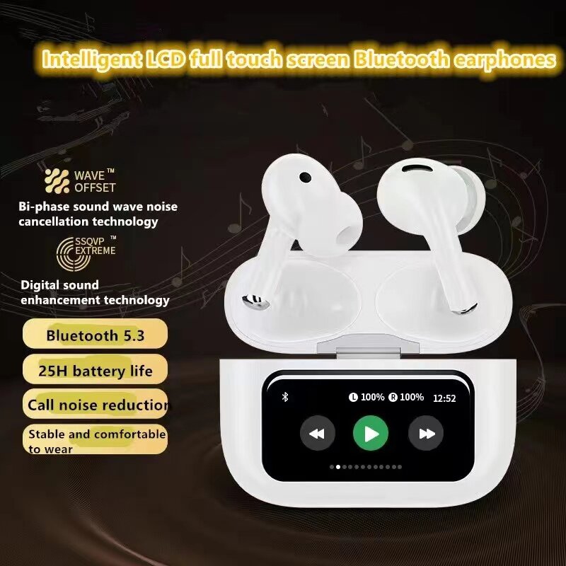 Nieuwe Danny Z 50S Pro Bluetooth 5.4 Oortelefoon Actieve Ruisonderdrukking Draadloze Oortelefoons Tws Kleine Sport Waterdichte Oortelefoons