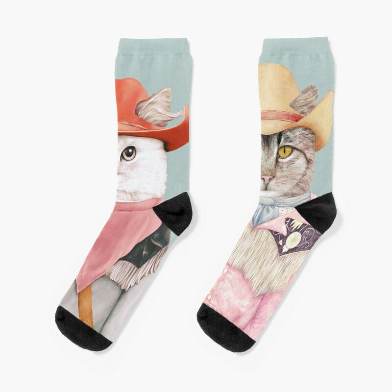 Cowboy Cats Socks Stockings man Stockings Socks Women Men's