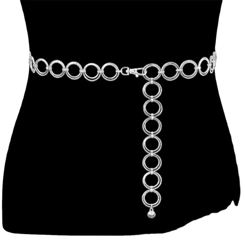 Cintura ajustável para mulheres, cinto feminino, estilo hip-hop, cintura punk, vestido ajustável, cintura da moda