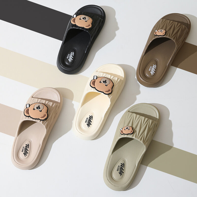 Unisex Hausschuhe rutsch feste dicke weiche Plattform Slide Sandalen für Frauen Männer Indoor Outdoor Dusche Bad Slipper für Erwachsene