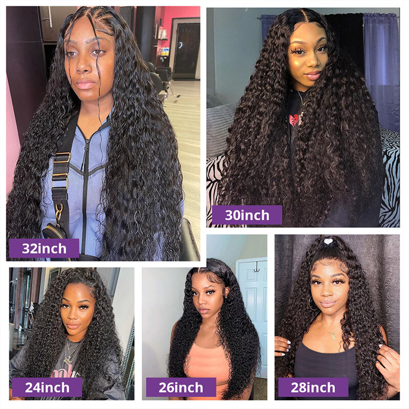 30 Inch Curly Human Hair Wigs For Black Women 13x4 Hd Lace Deep Wave Frontal Wigs Glueless Water Wave Lace Front Human Hair Wig