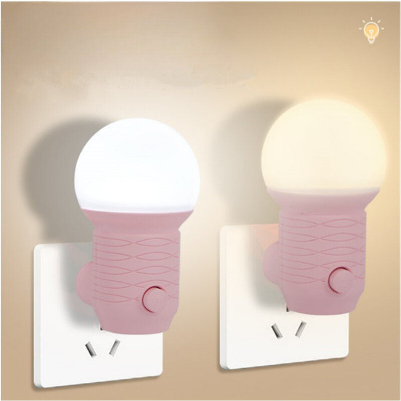 LED 눈 보호 야간 조명 램프, LED 미니 야간 조명 스위치, 침대 옆 아기 수유 거실에 플러그인 사용