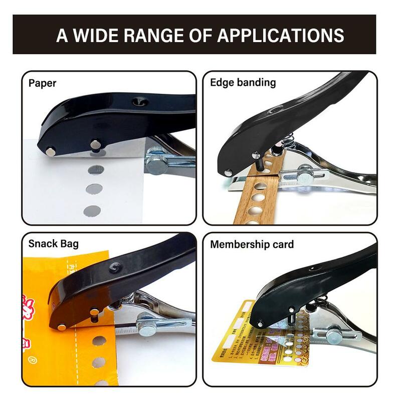 Tang pelubang tepi Manual, alat pelubang kartu lubang 8/10mm untuk lembaran plastik kertas PVC ABS pembuka lubang kuku tang pelubang