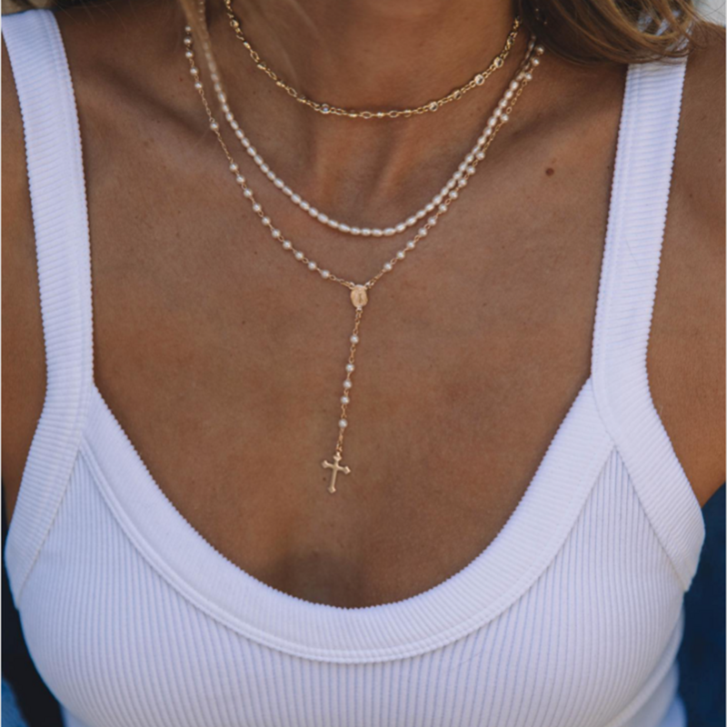 Nowe mody złoty kryształ wisiorek gwiazdy naszyjniki dla kobiet naszyjnik 2020 wielopoziomowe kobiece Boho Vintage biżuteria prezent ślubny