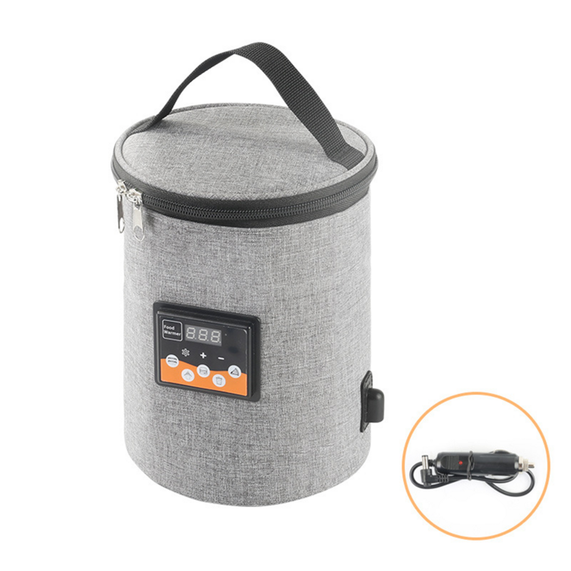 휴대용 자동차 젖병 워머, 전기 여행 음료 절연 가방, 40-60 ℃, 18W