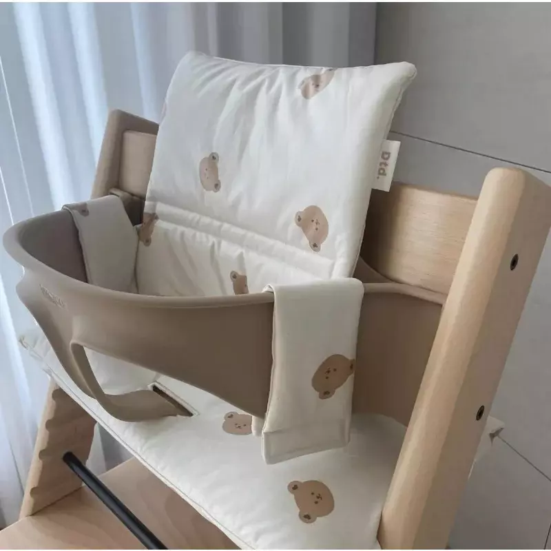 Cojín de trona suave lavable para bebé, asiento de silla alta, forro, alfombrilla trasera, trampa de viaje Stokk