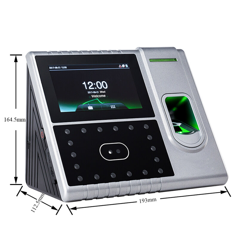 Biométrico de impressão digital & face & comparecimento do tempo e controle acesso zk iface502 tempo gravador relógio opcional 125khz rfid cartão