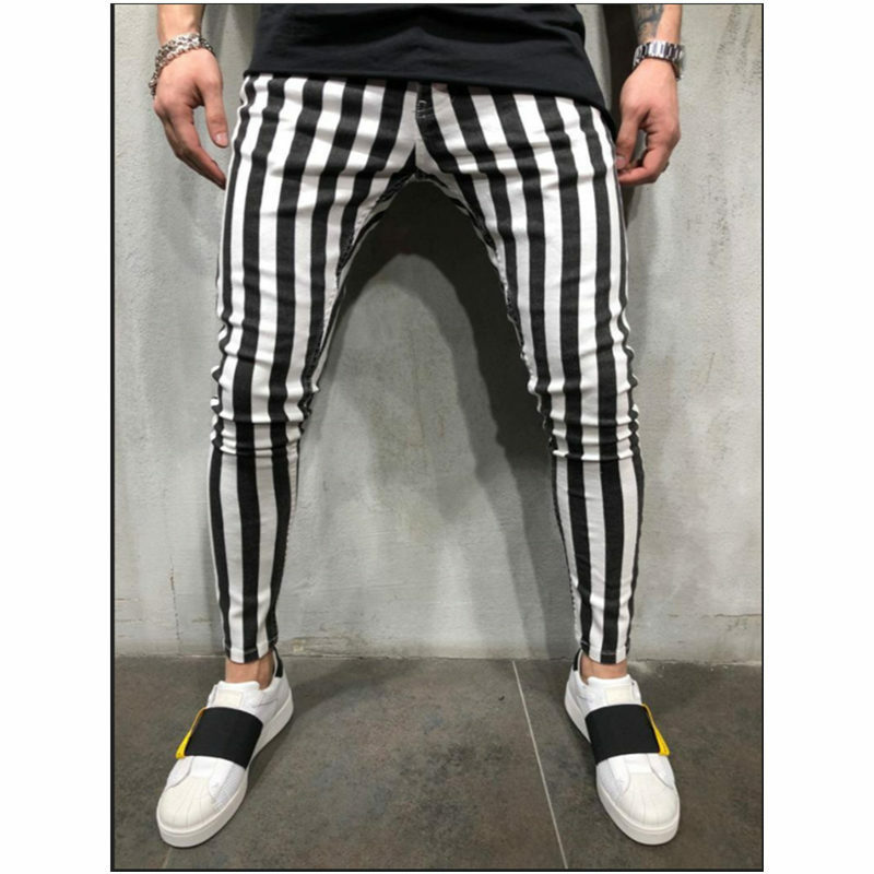 Nuovi pantaloni Casual a quadri bianchi neri da uomo 2021 pantaloni sportivi da jogging moda autunno pantaloni Skinny da uomo pantaloni da uomo Ropa Hombre