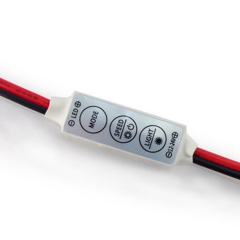 Keys Controller DC 12V Mini LED Strip RGB singolo colore per SMD 3528/5050/5730/5630/3014 LED Strip Lights DC 12V