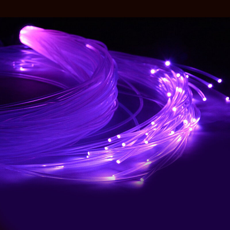Heiße Verkäufe 0.5 ~ 4 Meter 0,75mm 1mm Ende glühen pmma Glasfaser kabel für LED-Licht Motor Auto nach Hause DIY LED-Stern Decken leuchte