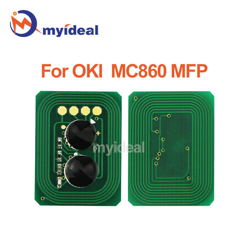 Toner Chip for OKI MC860 MFP 44059212 44059211 44059210 44059209 44059216 9215 9214 9213 Printer Reset Cartridge Chips