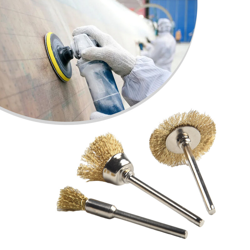 Tool Wheel Copper Wire Brushes Paint Remover 3pcs Rotary Modern New Fashion Hot Sale High Quality Accessories Sale Newest