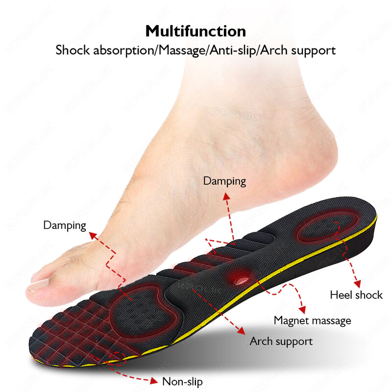 VTHRA Latest Magnet 2-5cm Invisible Height Increase Insoles Templates Memory Foam Female Heighten  Shoes Sole Pad Growing Unisex