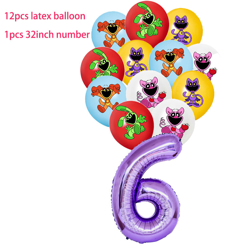 Smiling Critters Birthday Party Decoration Balloon Banner Cake Topper Tableware Party Supplies Baby Shower