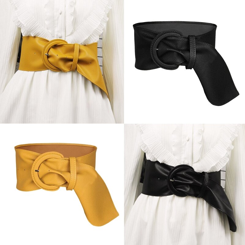 Faux Leather Corset Belt Waist Seal Belt Buckle Wide Belt For Women Dresses Drop Shipping