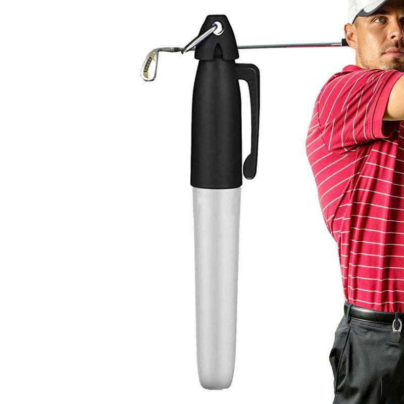 Spidol bola Golf profesional, pena dengan kait gantung, tanda panduan, alat olahraga luar ruangan portabel untuk hadiah pegolf