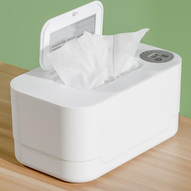 Aquecedor de toalhetes húmidos com capacidade de temperatura ajustável, Baby Wipe Warmer, USB Powered, dispensador de tecidos para on-the-go