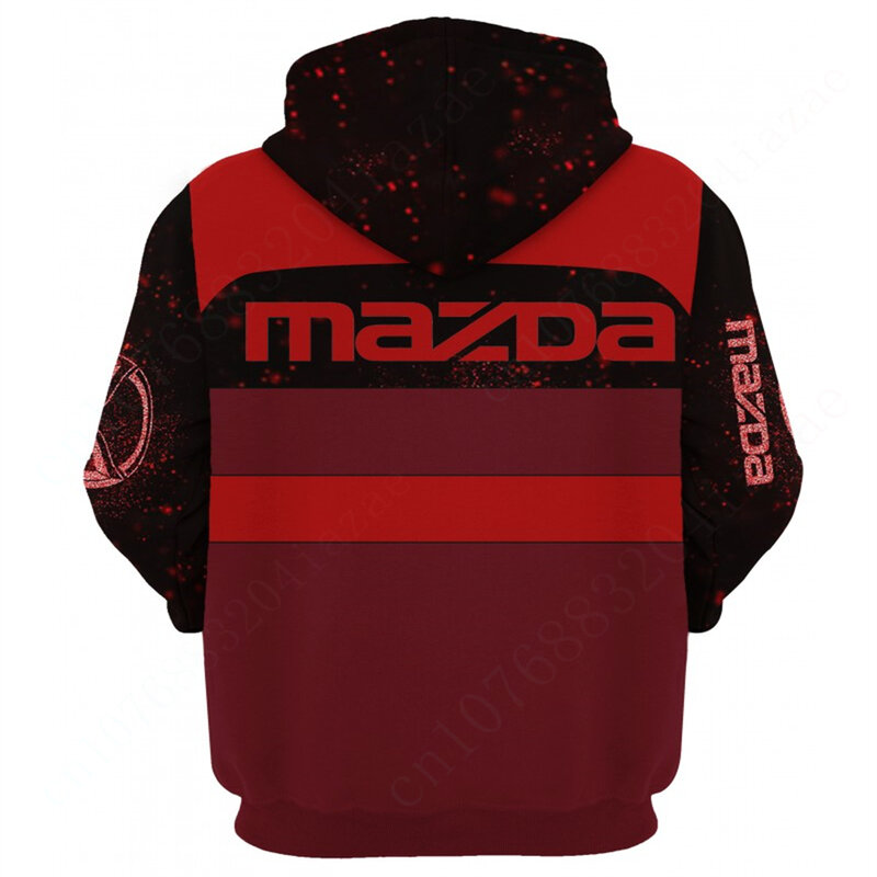 Mazda Sweatshirt Anime Oversize Zip Hoodies Harajuku 3D Printing Pullover Top Casual Hoodies For Men Women Unisex Clothing
