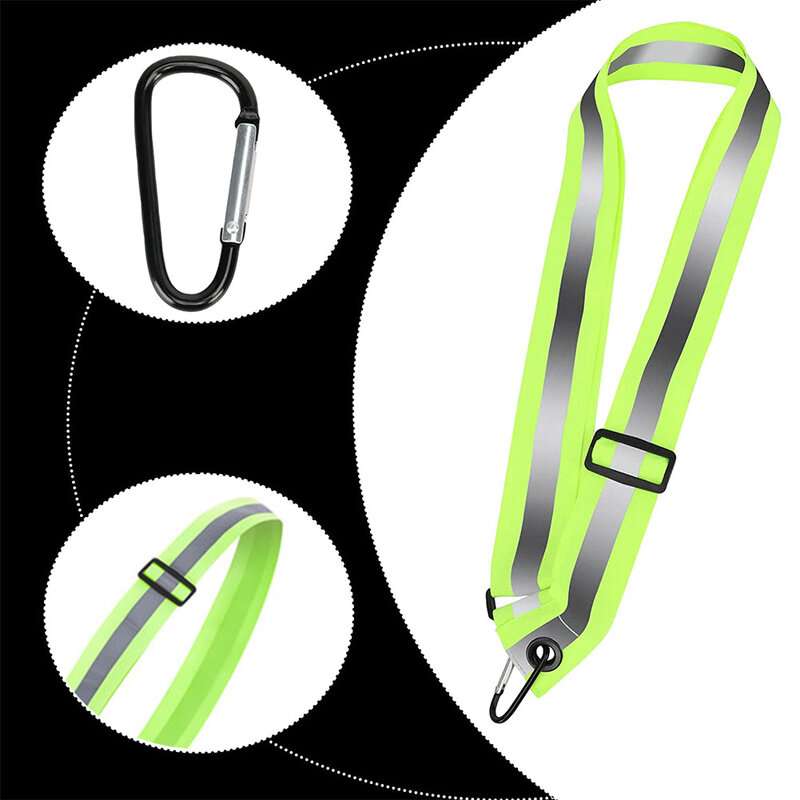 Cintura di sicurezza riflettente con fascia riflettente cintura di sicurezza da Jogging notturna regolabile riflettente ad alta visibilità