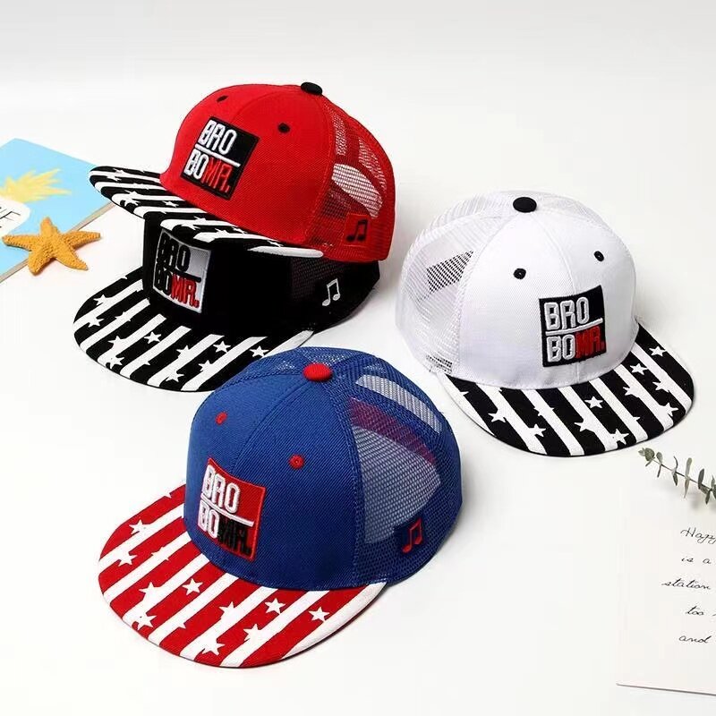 Gorra de béisbol para niños y niñas, sombrero plano estilo Hip-hop, versión coreana, para las cuatro estaciones