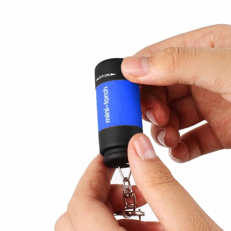 Портативный мини-брелок Карманный фонарь USB Перезаряжаемый светодиодный фонарик 0,5 W 25lm водонепроницаемый фонарик для кемпинга на открытом воздухе
