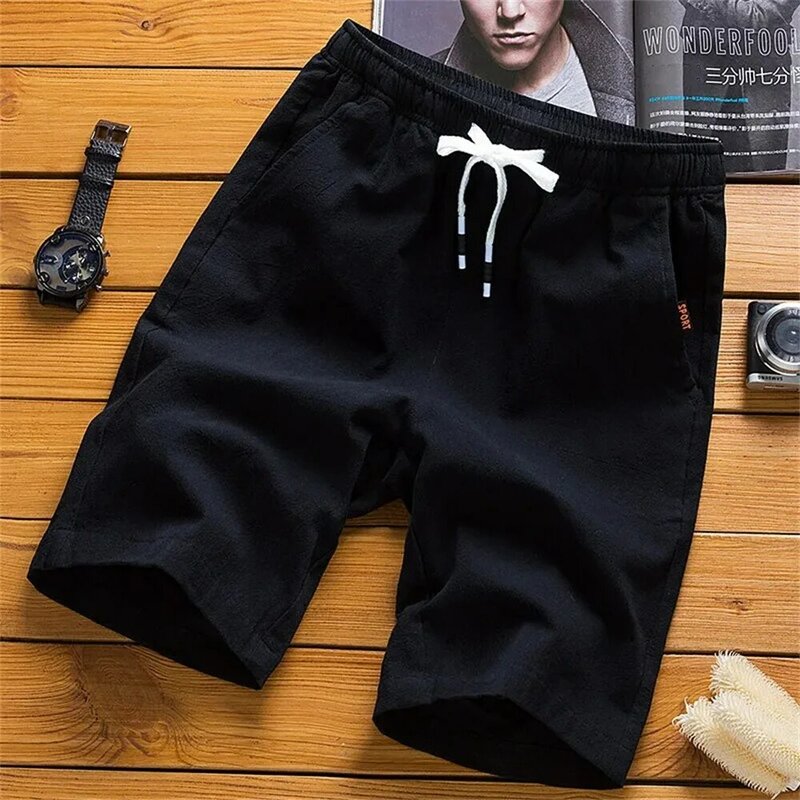 Pantalones cortos informales de talla grande para hombre, Shorts rectos para correr, deportivos, holgados, Verano