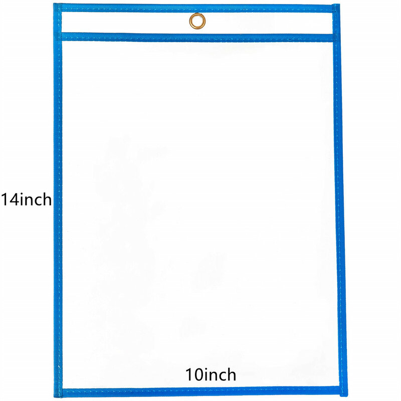6pcs Reusable Dry Erase Pockets Assorted Colors Dry Erase Sleeves for School Work Ticket Holders Sheet Protector Office Products