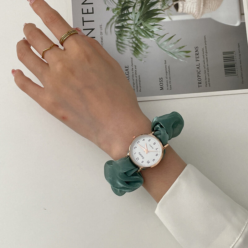 Moda wstążka zegarki bransoletki bransoletki dla kobiet proste elastyczne zegarki kwarcowe bransoletka modne akcesoria prezenty