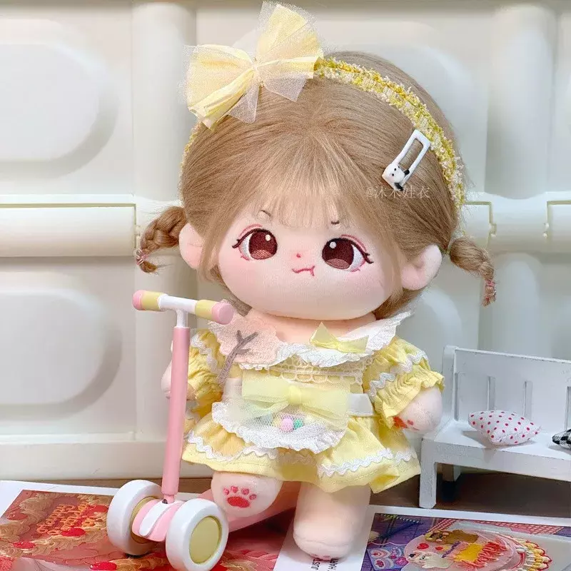 20cm Cotton Doll Dress Cute Hairband bib Dress Set Star Doll Changing Set