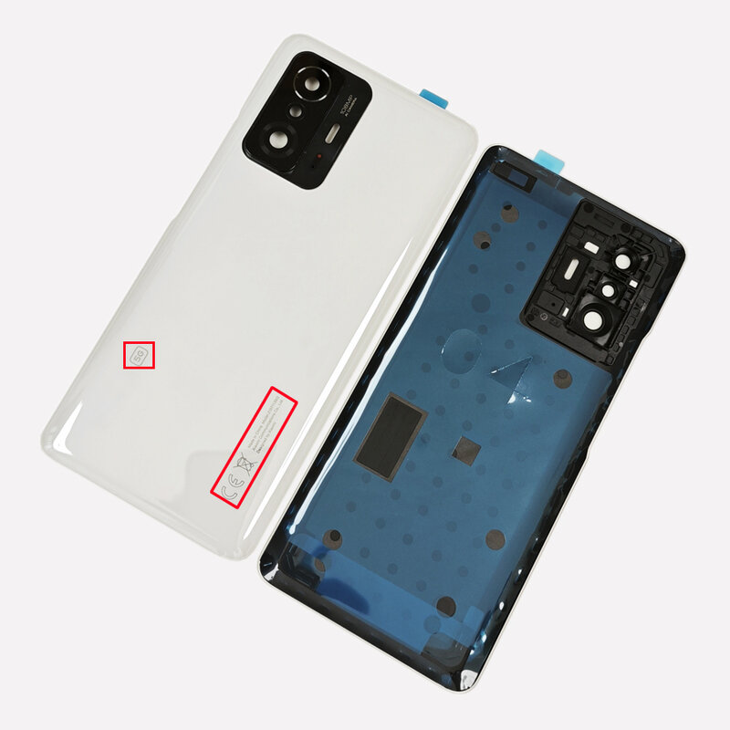 Coque arrière en verre 100% d'origine pour Xiaomi 11T 5G / 11T Pro 5G, couvercle de batterie, boîtier arrière, pièces de rechange + objectif de caméra