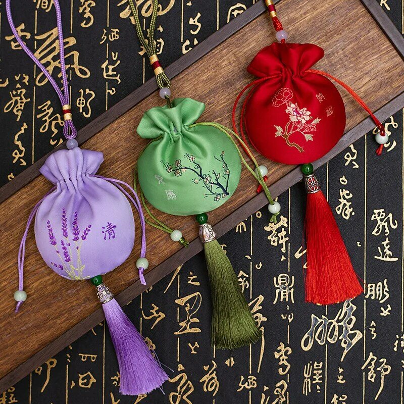 Sac de bénédiction de la garde royale, petit sac à main de transport antique, accessoires trempés de Han, pendentif de voiture, brocart de style chinois