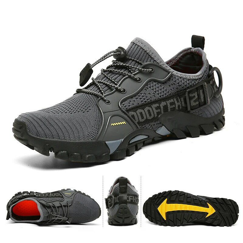 Модные дышащие походные туфли для улицы, быстросохнущие туфли для бисероплетения, Мужская обувь для скалолазания, повседневная спортивная обувь, обувь большого размера 36-50 #