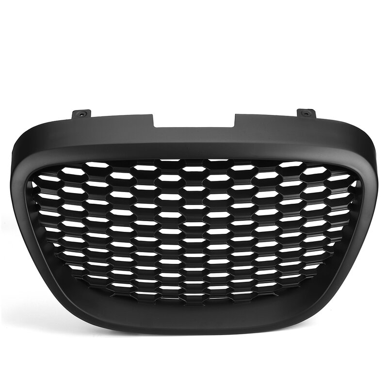 RM-CAR Front Honeycomb Grill Mesh Badgeless Grille For Seat Leon MK2 1P Altea Toledo Mk3 2004-2009 Front Bumper Grill Hood Mesh