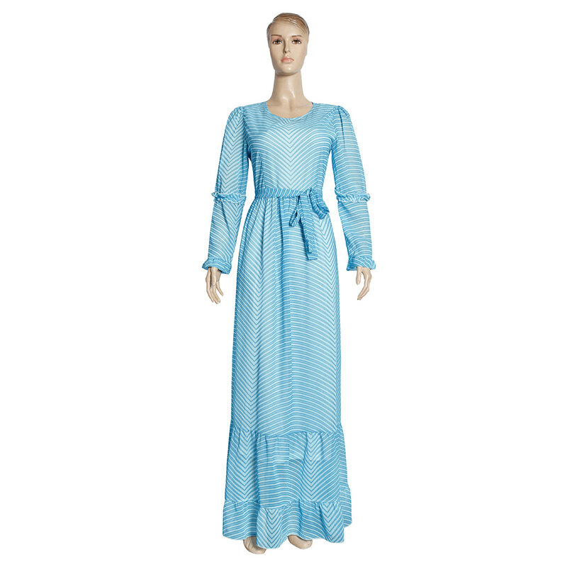 Новинка 2023, женское платье большого размера из шифона с длинной юбкой в европейском, американском и африканском стиле, 302 #