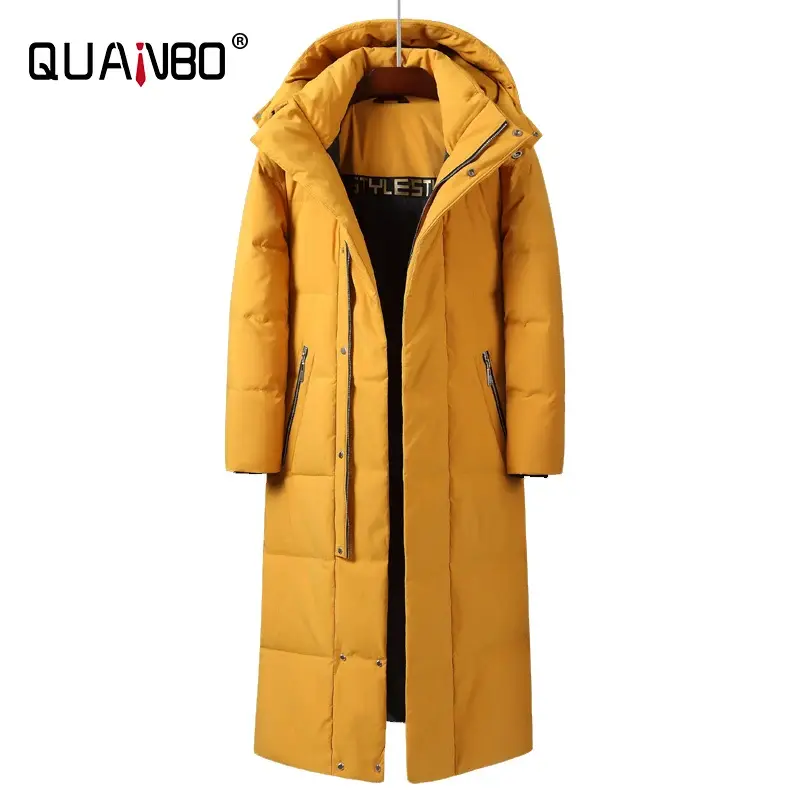 Новинка 2023 года, зимняя непромокаемая пуховая куртка Coed-30, Высококачественная Мужская и Женская длинная (зима), теплая Модная брендовая красная парка, модель S-5XL