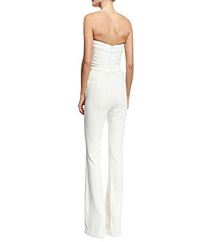2024 spring summer official career new women's sexy chest sleeveless jumpsuit solid color pants