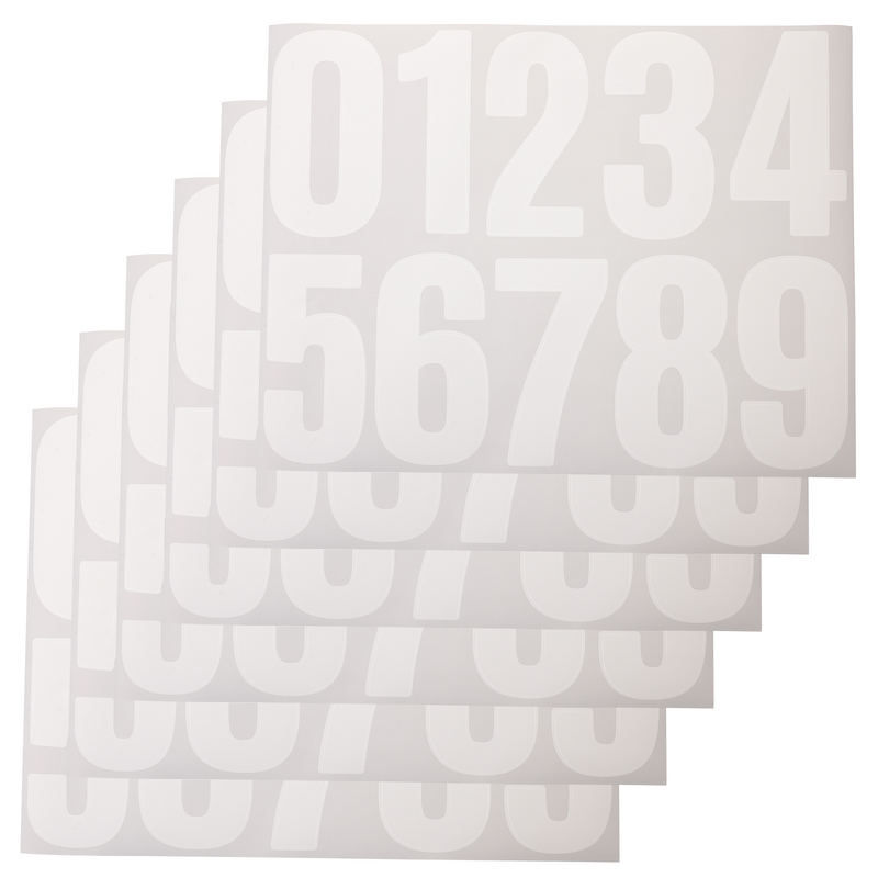 Pegatinas de números de buzón de correo de seguridad grande portátil, números de buzón de correo para exterior para marcar al aire libre, cubo de basura decorativo
