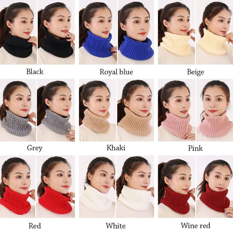 Новый вязаный шарф с имитацией воротника, женская теплая водолазка, шейный теплый съемный зимний ветрозащитный шарф