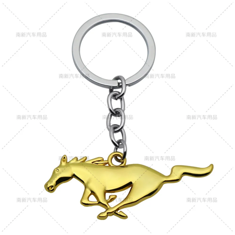 LLavero de metal para ford mustang, accesorios para llaves de coche, emblema de Mustang, ford focus 2, 3, fiesta, ranger, fusion