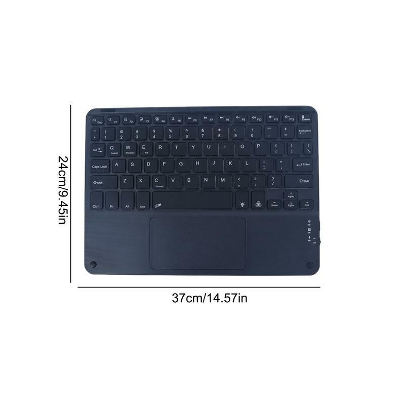 Teclado inalámbrico desmontable con retroiluminación para tableta y ordenador, teclado inalámbrico con pantalla táctil