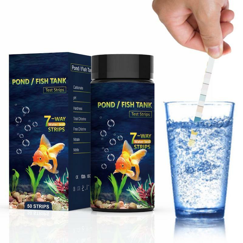 Fish Tank Water Testing Kit 7-Way Aquarium Testing Kit For Freshwater Saltwater Spa Testing Strips For Hot Tubs Tester Kit Ph