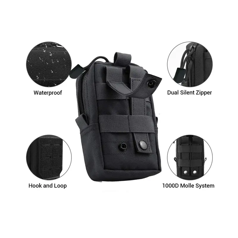 Tactical Molle Militar cintura saco para homens, EDC ferramenta saco, Utility Gadget Organizer, Vest Pack bolsa, caixa do telefone móvel, bolsa ao ar livre