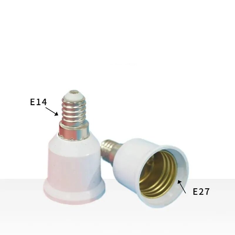 E14 To E27 Adapter Conversion Socket Fireproof Plastic Converter Portable Travel Home Socket Lighting Bulb Adapter Lamp Holder