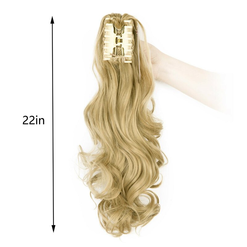 Women Thick Clip Ponytail Hair Extensions Fashion Clip Wavy Ponytail Wig Four Lengths And Hair Colors Daily All-Match Wig