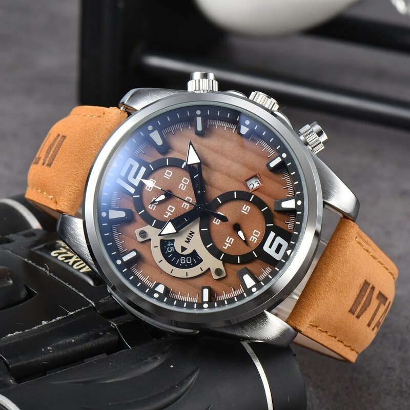 Top Sale Luxury Original Brand Quartz Mens Watches Chronograph Daily Waterproof Automatic Date Sport Wristwatch  AAA Male Clocks