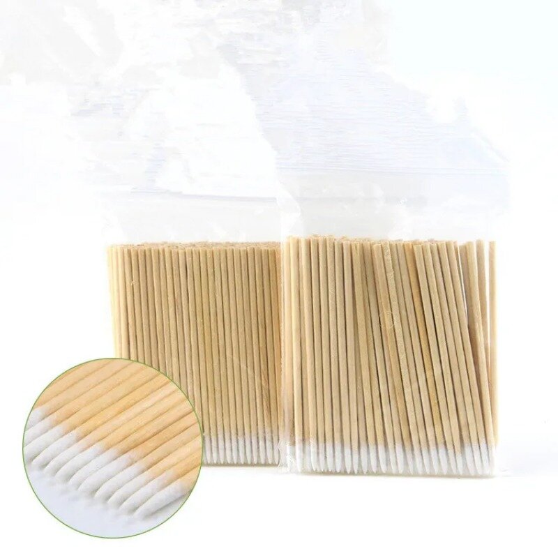 7cm Disposable Pointed Wood Cotton Swabs Makeup Tools Eye Shadow Lipstick Swab Sticks Swabs Brush Ear Jewelry Clean Sticks Tools