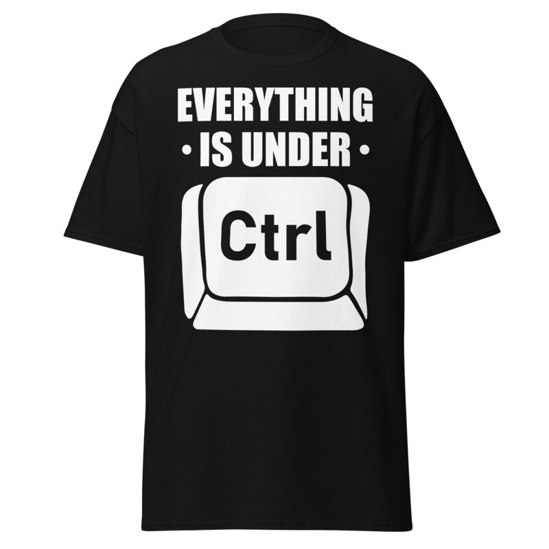 مضحك على شبكة الإنترنت المطور القطن تي شيرت ، كل شيء تحت Ctrl