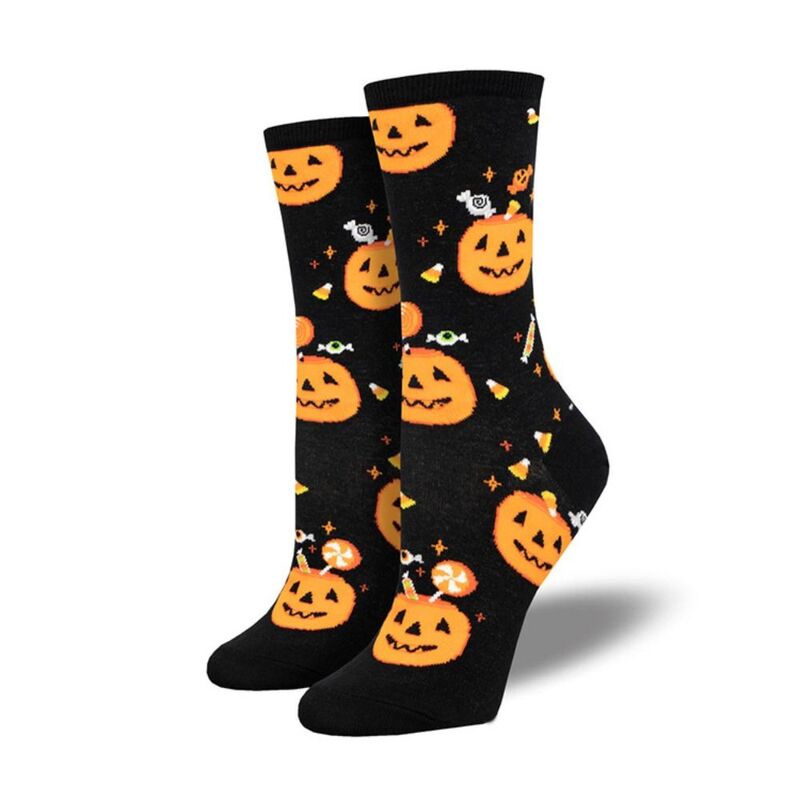 Pumpkin Printed Mid Tube Sock New Funny Cotton Tide Socks Unisex Stockings Halloween Winter
